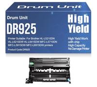 DR925 MFC-L5710DN L5915DW L6915DW Unidad de Tambor Compatible para Brother HL-L5210DN HL-L6210DW HL-L6415DW MFC-L5710DN MFC-L5915DW MFC-L6915DW Impresoras,1PC-Black