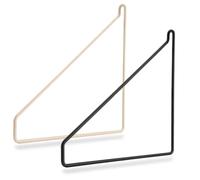 draadwerk® Juego de 2 soportes para estanterías de alambre, para estantes de pared de 20-25 cm, para estantes de pared de 20 a 25 cm, estante colgante para estantes, soporte de metal (crema)