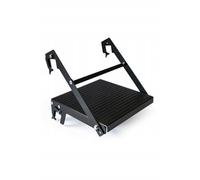 DRABEST - Plataforma universal de acero para escaleras con revestimiento antideslizante y sistema de seguridad - Peldaño de trabajo/bandeja portaherramientas - Capacidad de carga 150 kg