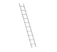 DRABEST PRO Serie Escalera de mano Escalera de aluminio de 10 peldaños con ganchos, capacidad de carga de 150 kg, patas antideslizantes, peso ligero, resistente a la corrosión, EN131