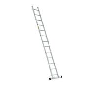 DRABEST Pro Serie Escalera de Mano Escalera de Aluminio de 13 peldaños con Ganchos, Capacidad de Carga de 150 kg, Patas Antideslizantes, Peso Ligero, Resistente a la corrosión, EN131