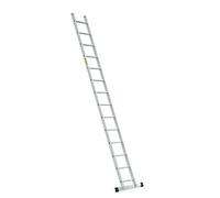 DRABEST Pro Serie Escalera de Mano Escalera de Aluminio de 14 peldaños con Ganchos, Capacidad de Carga de 150 kg, Patas Antideslizantes, Peso Ligero, Resistente a la corrosión, EN131