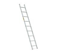 DRABEST Pro Serie Escalera de Mano Escalera de Aluminio de 9 peldaños con Ganchos, Capacidad de Carga de 150 kg, Patas Antideslizantes, Peso Ligero, Resistente a la corrosión, EN131