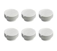 Dracaena 6 Pack G1/4" Thread, Thin Water Stop Plug Fitting with Coin Slot for Computer Water Cooling System, Durable Brass/Copper Material, White