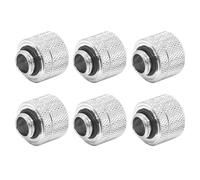Dracaena 6 roscas G1/4 a 14mm DE, ajuste de compresion tubo duro, Plateado