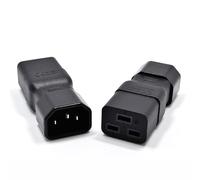 Dracaena - Adaptador de corriente IEC 320 C14 macho a C19 hembra, 15 A 250 V para centro de datos PDU UPS, cobre puro moldeado en PVC, certificado CE RoHS (paquete de 2)