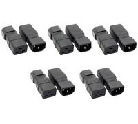 Dracaena Adaptador de Corriente IEC 320 C14 Macho a C19 Hembra, 15A 250V para Rack de Servidores PDU SAI Centro de Datos, Cobre Puro PVC Moldeado, Certificado CE RoHS (Paquete de 10)