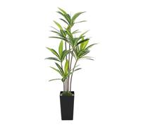 Dracaena artificial de 5,91 pies, plantas artificiales artificiales con maceta, dracaena artificial para decoración de salón, oficina, jardín (negro, 180 cm)