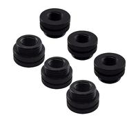 Dracaena.io Pack de 6 Conectores Pasamuros G1/4" Antifugas de Latón con Junta Tórica Sellada para Sistemas de Refrigeración Líquida para PC, Conectores para Tubos de Refrigeración Líquida, Negro
