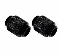 Dracaena.io - Paquete de 2 accesorios extensores giratorios G1/4 pulgadas macho a macho, conectores de compresión de latón niquelado con juntas tóricas para bucle de refrigeración por agua de PC