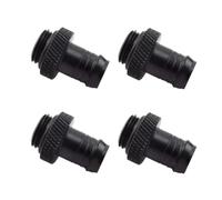 Dracaena.io - Paquete de 4 conectores de tubo suave de rosca G1/4 pulgadas a 3/8 pulgadas para tubos blandos, sistema de refrigeración por agua de PC, conectores de tubo suave, color negro