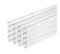 Dracaena - Paquete de 4 tubos duros PETG - 500 mm de longitud, 14 mm de diámetro exterior, 10 mm de diámetro interior, tubo rígido para sistemas de refrigeración por agua, transparente