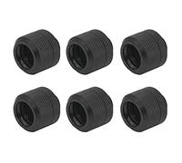 Dracaena Paquete de 6 roscas G1/4 pulgadas a 14 mm de diámetro exterior, accesorio de compresión de tubo duro con diseño de cuerpo alto, negro