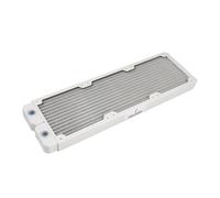 Dracaena Radiador de computadora de 360 mm - 28 mm de grosor, enfriador de agua de cobre de 14 tubos para disipador de calor de CPU, intercambiador de calor líquido doble rosca G1/4, color blanco