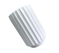 Dracaena Sanderiana - Jarrón decorativo con integridad y detalle integrados para arreglos de aspecto natural (blanco pequeño)