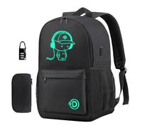 Dracarys Mochila escolar para niñas y niños, mochila luminosa de galaxia, mochila para laptop de 15.6 pulgadas, mochila de gran capacidad con puerto de carga USB y estuche para lápices para niños y