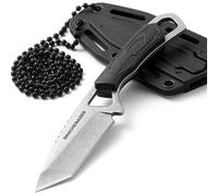 DRACHENADER Cuchillo de Cuello Tanto Cuchillo fijo pequeño Fulltang Outdoor Mini Cuchillo con funda de plástico