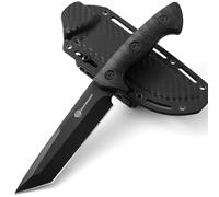 DRACHENADER Fulltang Tanto Cuchillo de supervivencia de acero de 5mm de grosor Cuchillo Jgad Outdoor XR-B01-FT con funda de plástico