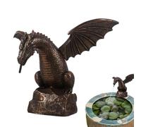 Drachenbrunnen Statue | Resin Gartenfontäne mit Wasserspiel