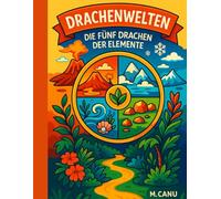 Drachenwelten - Band 1: Die Element-Drachen zum Ausmalen - Fantasie-Malbuch für Kinder