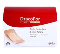 DracoPor 7,2 cm x 5 cm hautfarben soft steriler Wundverband, 25 pzas Vendajes para las heridas