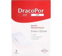 DracoPor soft 5 cm x 7,2 cm weiß steriler Wundverband, 5 piezas apósitos
