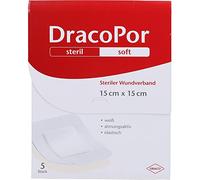 DracoPor Soft steriler Wundverband weiß 15 cm x 15 cm, 5 pzas Esparadrapo