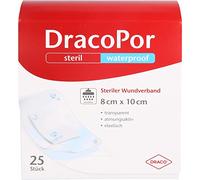 DracoPor waterproof 8 cm x 10 cm steriler Wundverband, 25 pzas Vendajes para las heridas