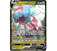 Dracovish V 114/172 Ultra Rare Pokemon Card (SWSH Brilliant Stars) + 1 x TitanCards® Toploader