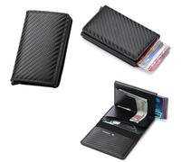 DraCra Carteras delgadas para hombre con tarjetero desplegable con bloqueo RFID, ranura para efectivo, bolsillo frontal compacto, cartera minimalista para hombres, regalos de protección RFID