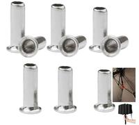 DraCra Paquete de 18 remaches tubulares portátiles de repuesto para paraguas de 1,3 mm, conector de clavos para viajes, plegable, paraguas de lluvia, reparación de marco, piezas de soporte de