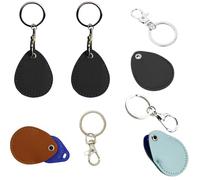 DraCra Paquete de 5 llaveros RFID de piel sintética para tarjeta de identificación de proximidad, funda protectora con mosquetón para llavero RFID de 125 kHz con control de acceso de entrada de puerta