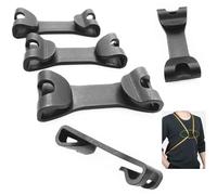 DraCra Paquete de 5 mochilas con cordón, clip para el pecho, correa de esternón, hebilla de liberación rápida, cierre de gancho para deportes, bolsa de gimnasio, bolsa de cuerda, bolsa de playa,