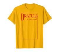 Dracula Bram Stoker - Funda para Libro Camiseta, Hombre, Dorado Brillante, S