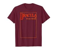 Dracula Bram Stoker - Funda para Libro Camiseta, Hombre, Granate, S