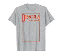 Dracula Bram Stoker - Funda para Libro Camiseta, Hombre, Gris Jaspeado, S