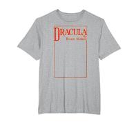 Dracula Bram Stoker - Funda para Libro Camiseta, Hombre Tallas Grandes, Gris Jaspeado, 2X Alto