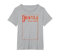 Dracula Bram Stoker - Funda para Libro Camiseta, Mujer Tallas Grandes, Gris Jaspeado, 2XL Grande