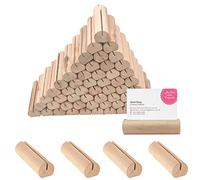 DRADERCH 60 Pcs Portatarjetas de Madera Soporte para Números de Mesa Soporte para Tarjetas de Notas Soporte para Tarjetas de Números Soporte Madera Foto para la Decoración de la Fiesta de la Boda