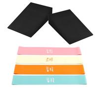 DRADERCH Pack de 2 Cuñas para Sentadillas & 5 Bandas de Resistencia, Estirador de Gemelos Inclinado para Sentadillas Profundas & Peso Muerto, Bloque de Yoga Movilidad Tobillo,Espuma EVA Antideslizante