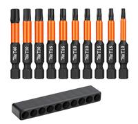 Drado 10 Piezas Punta de Atornillar Torx, Torx Magnético de 1/4 Pulgadas Acero Modificado S2 T10 T15 T20 T25 T30 T40(50mm)