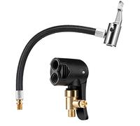 drado Boquillas Inflado Neumático Boquilla Inflador Abrazadera Válvula, Boquilla Inflador Neumaticos, 2-in-1 Conector de Válvula de Neumático Latón, para Coche, Camión