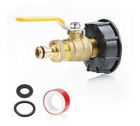 drado IBC Válvula de bola con sistema de enchufe con válvula de bola de latón IBC Accesorios con mango de palanca Válvula de bola 3/4 pulgadas, S60 x 6