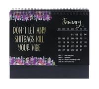 Draduo Calendario 2025 para mujeres cansadas - Calendario Fu-ck It, calendario mensual de escritorio para mujeres cansadas con papel grueso, 8 x 7 pulgadas, calendario de pared para cansadas