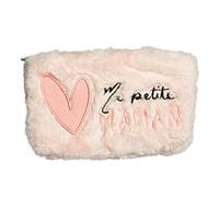 Draeger - Bolsa de Peluche para mamá con Cremallera, para Guardar Maquillaje y Efectos personales, Ideal para Cualquier ocasión, 100% poliéster