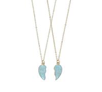 Draeger - Juego de 2 collares Best Friends para compartir - Una mitad de corazón en cada collar - Joyas de fantasía - Collar de amistad para 2 y compartir tus sentimientos