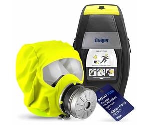 Dräger PARAT 7520 Capucha de Emergencia con Filtro Combinado ABEK CO P3| Adecuada para áreas industriales y para el Escape en Caso de Incendio | Empaquetado en un Estuche de Tela (Soft Case)…