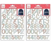 DRAEGER PARIS 1886 52 Letras y 20 números termoadhesivos - Flex - Oh La La La, Tela, Rosa, non applicable (Paquete de 2)