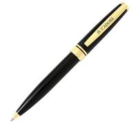 DRAEGER PARIS 1886 - Bolígrafo Retráctil Negro - Clip je t'adore - Diseño Elegante en Caja Regalo - Serie Black & Gold - Mensaje en Caja: ¿Eres alguien excepcional?