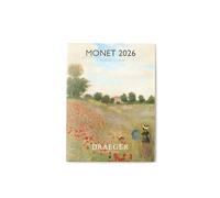 Draeger Paris 1886 - Calendario de pared pequeño 13 x 18 cm 2026 - Tema Monet - 12 meses - Papel FSC - ilustraciones desmontables